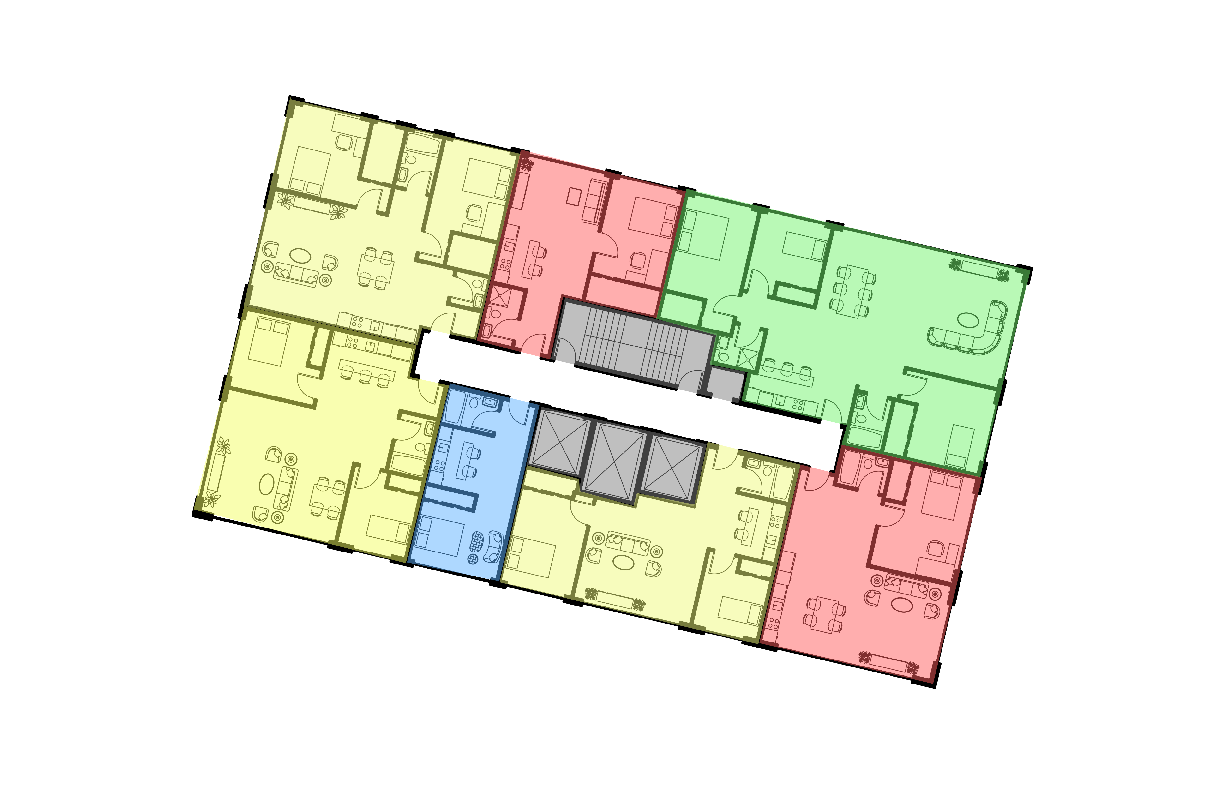 Tower A — typical floor