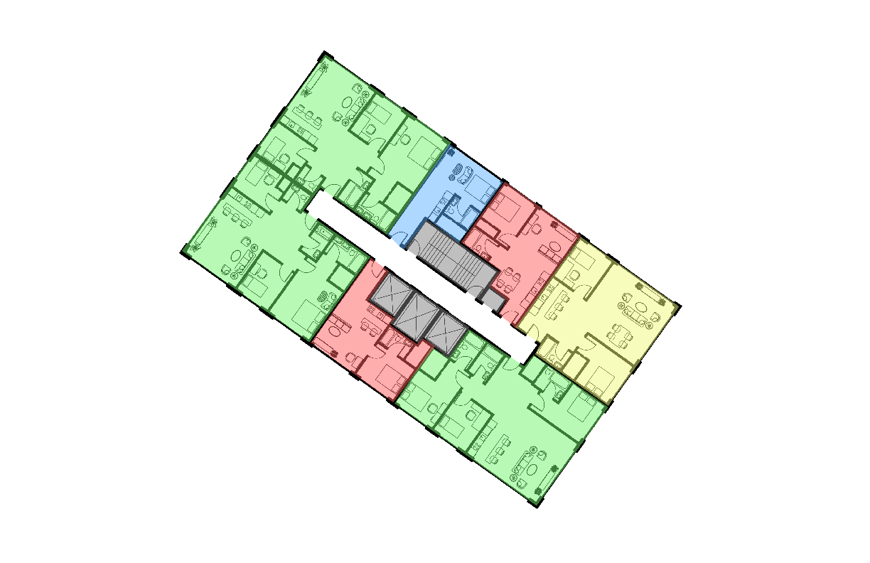 Tower B — typical floor